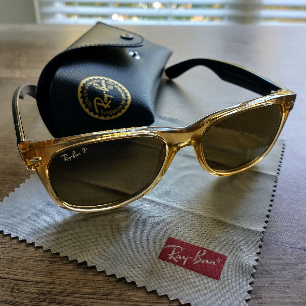 Ray-Ban "New Wayfarer" Polarized Bicolor Honey